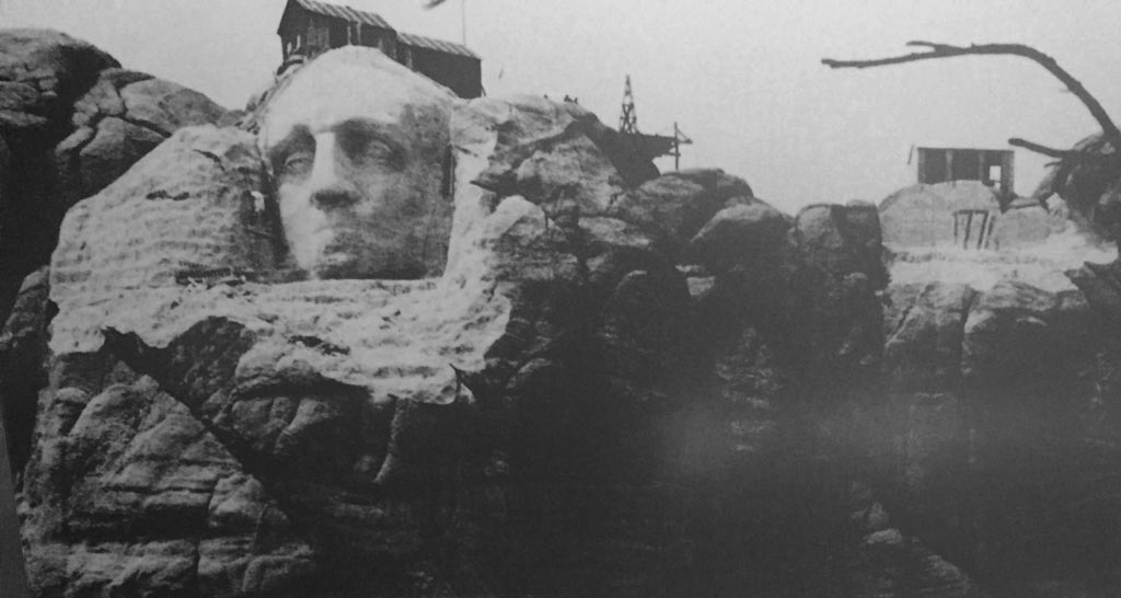 Mount Rushmore the way it probably appeared when my mother visited in 1933.