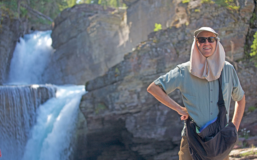 Tom at Saint Mary Falls in Glacier National Park.